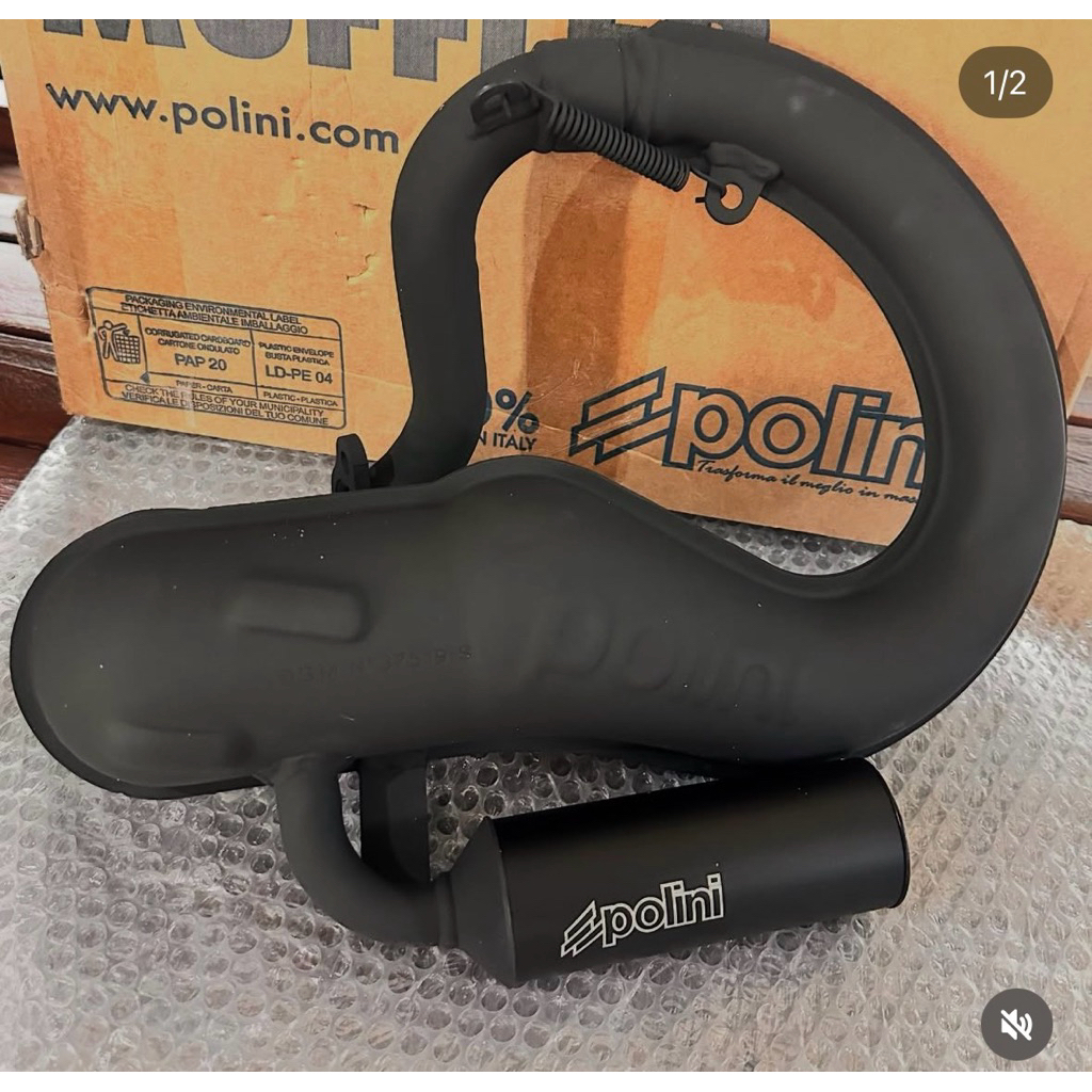 knalpot polini banana vespa pts special original