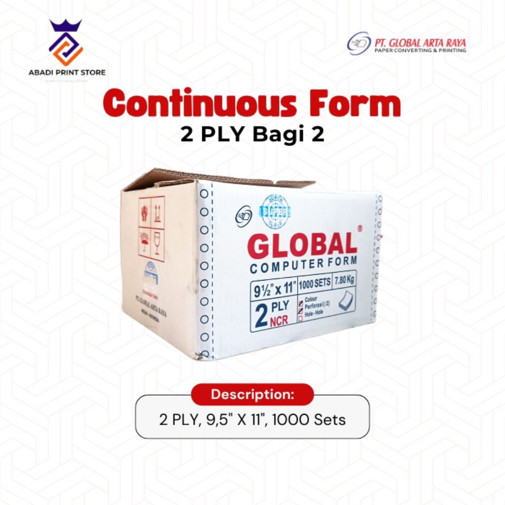 Continuous Form 2 ply bagi 2 Global