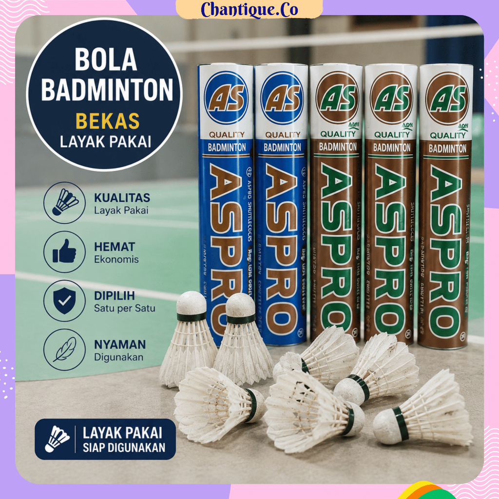 Bola Badminton Bekas Pakai Shuttlecock Kok Badminton