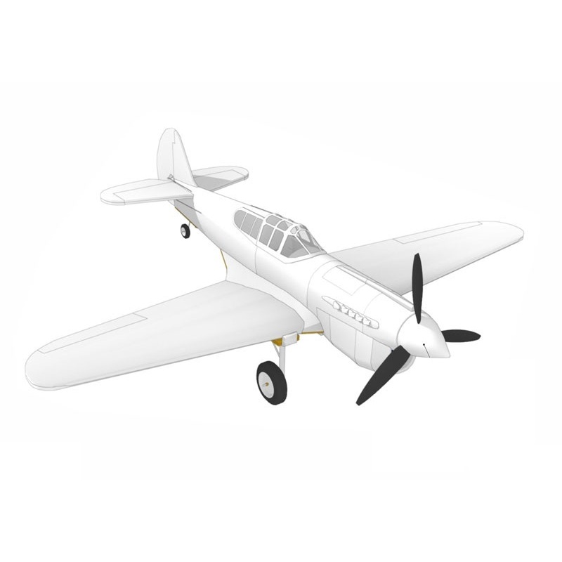 CNC KIT Puzzle RC Pesawat P-40 Warhawk Aero No Thermal | Pesawat Perang Dunia 2 P40 P-40 Warhawk
