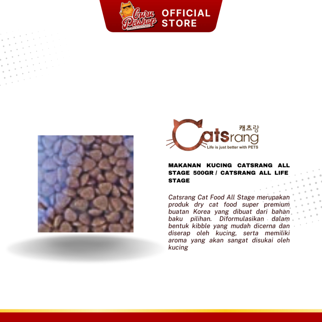 Makanan Kucing Catsrang All Stage 500g / Catsrang All Life Stage