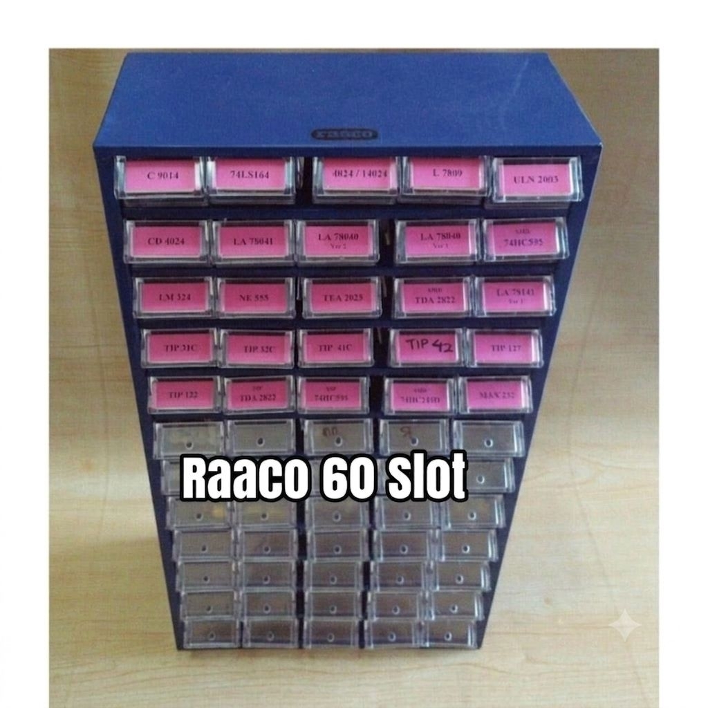 Rak komponen 24 slot 48 slot 60 slot rak komponen