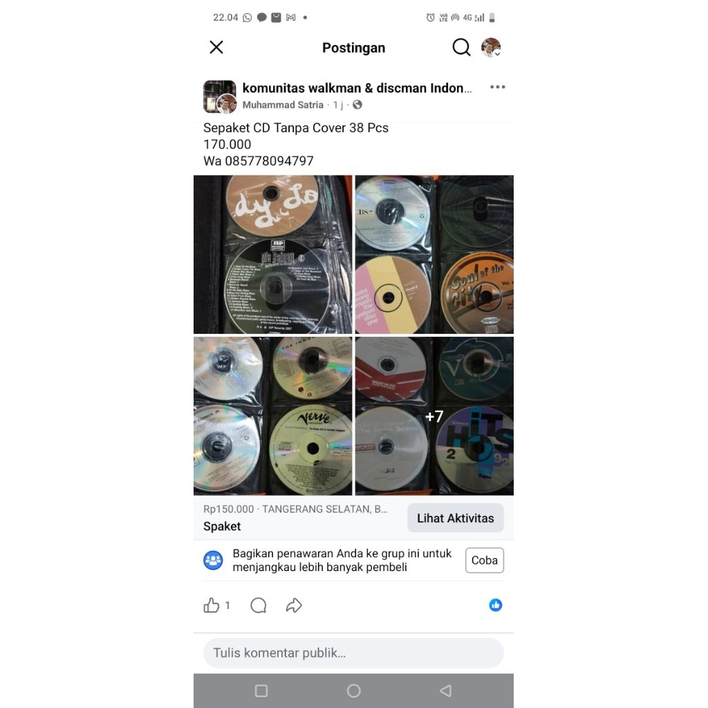 Sepaket CD Tanpa Cover