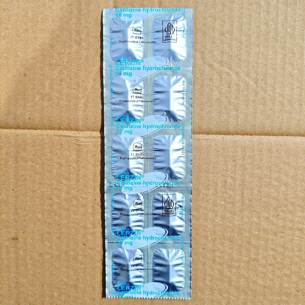 LERZIN Obat Gatal Alergi Biduran Pilek Alergi Ruam Kulit Mata Gatal & Bersin-Bersin
