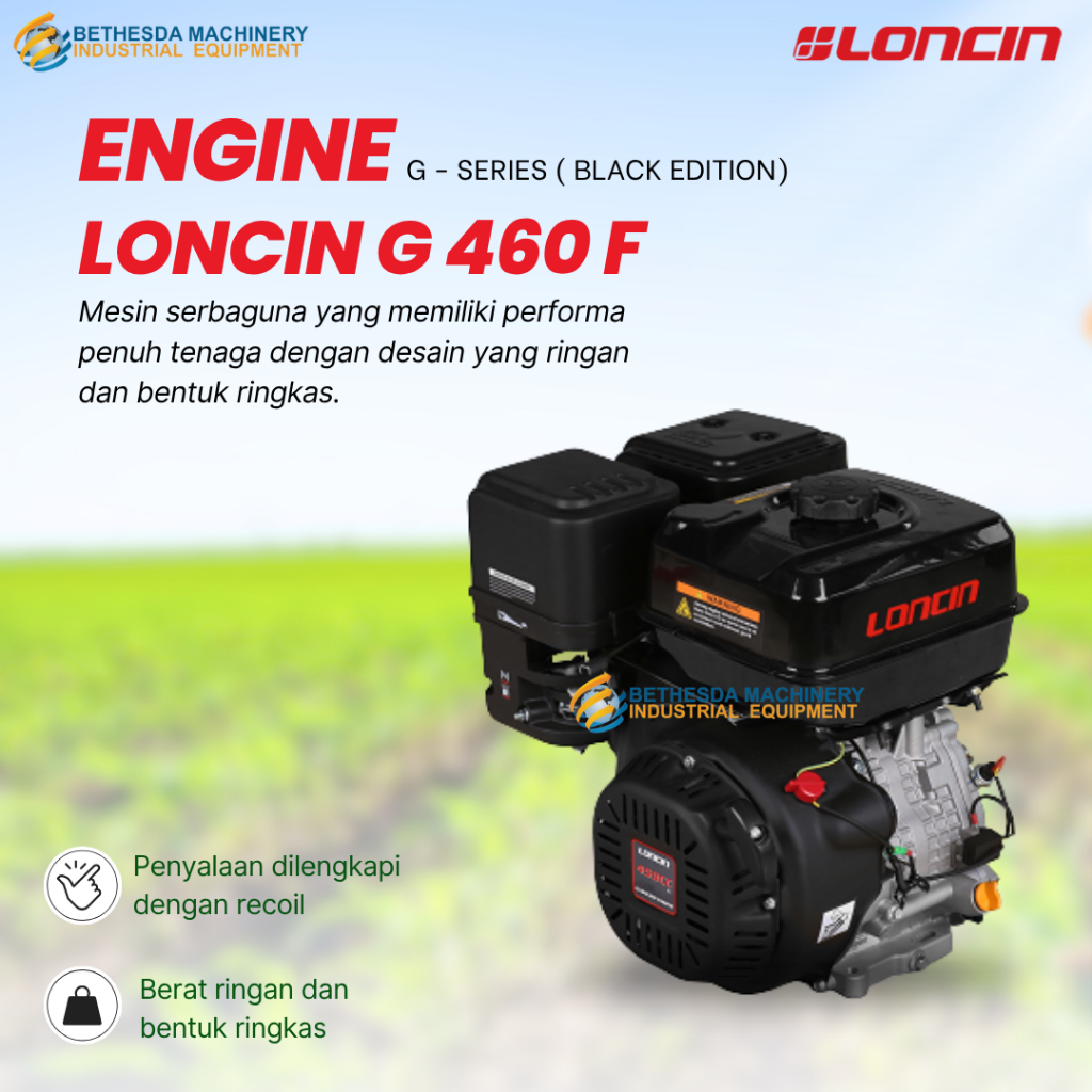 Loncin G 460 F Mesin Bensin 16 Hp / 10Kw Engine Gasoline 459 CC G-Series
