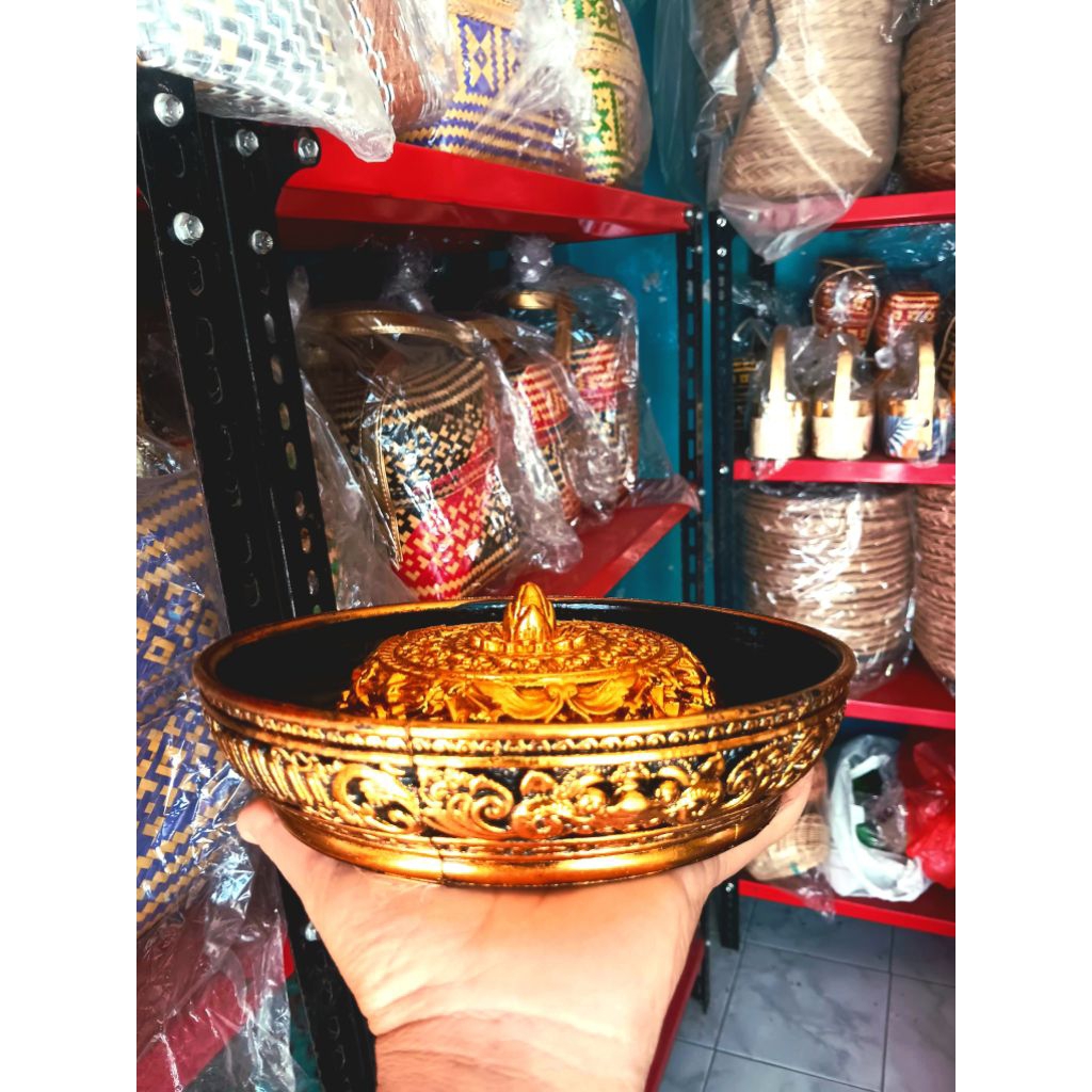 bokor fiber /bali/1set dgn tutup 18cm/syantik
