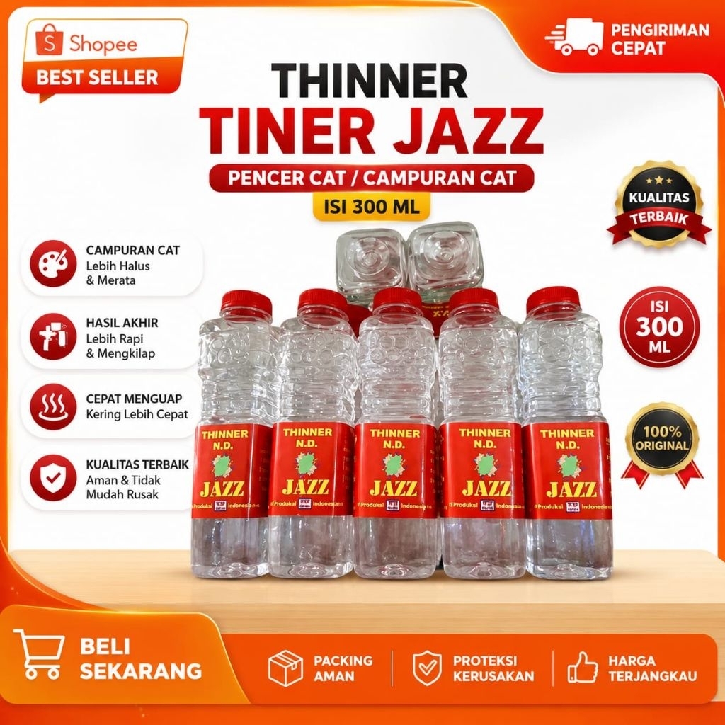 Thinner tiner Tener Jazz / pengencer cat / Campuran Cat perbotol kecil 300ml