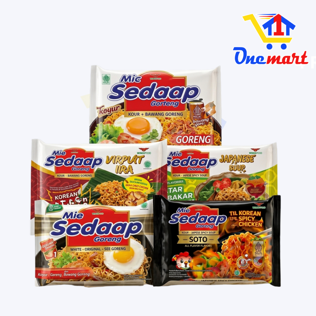 [ALL VARIANT] Mie Sedaap Goreng Original Korean Spicy Sambal Matah - Mie Sedap Goreng [Satuan/Pack]