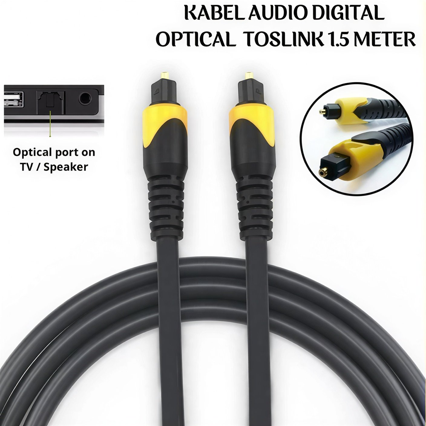 Kabel Toslink Digital Audio Optical - Fiber Optik Kabel Audio Optical