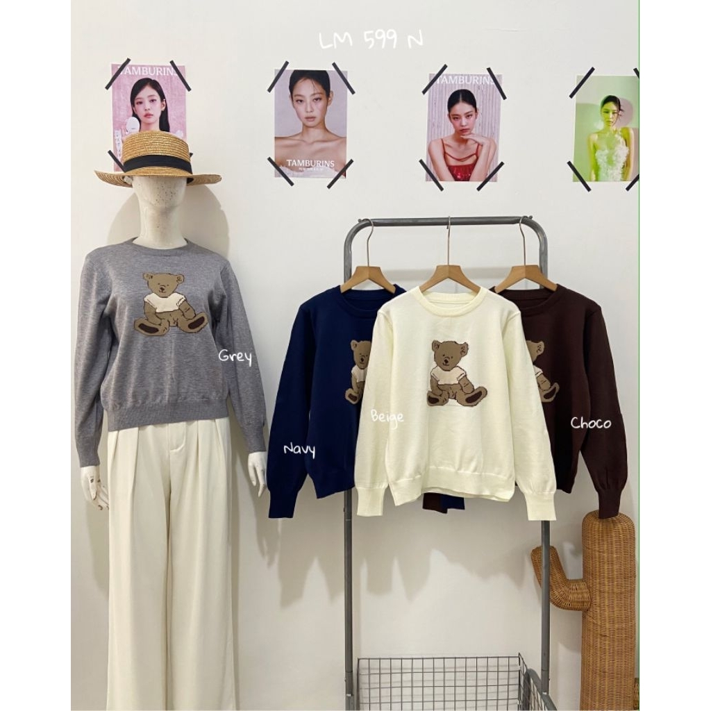 sweater matcha / sweater love / sweater polka / sweater bear rajut