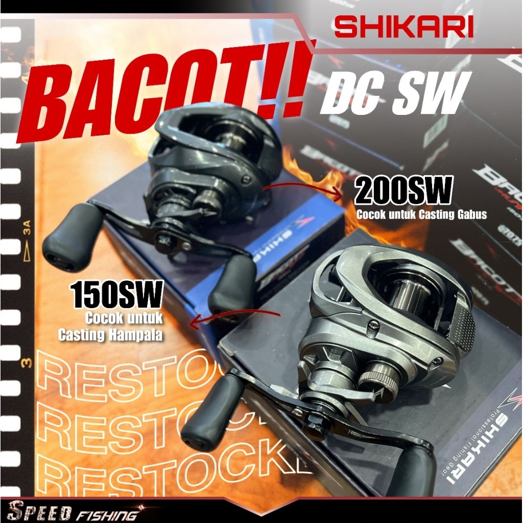 Reel Pancing Shikari BacotDC 150SW 200SW Uhuyy Baitcasting Left Handle SW Duralium
