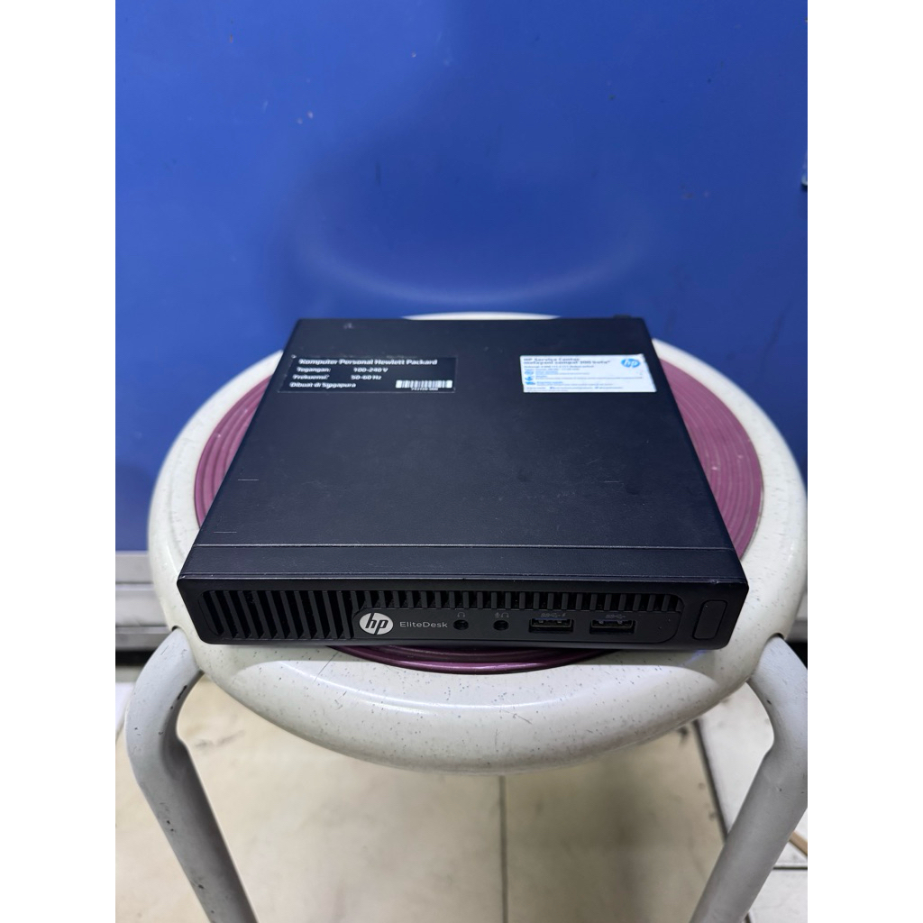 pc mini hp amd mini pc hp elitedesk 705 g3 amd pro a10 9700e ram 4gb ssd 128gb wifi siap pakai