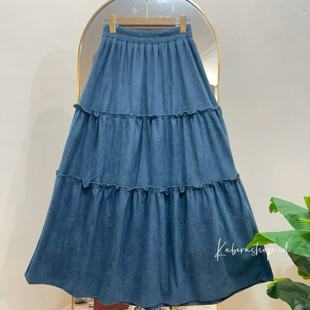 Rok Corduroy susun / Rok Corduroy maxi Premium/ Rok korean style