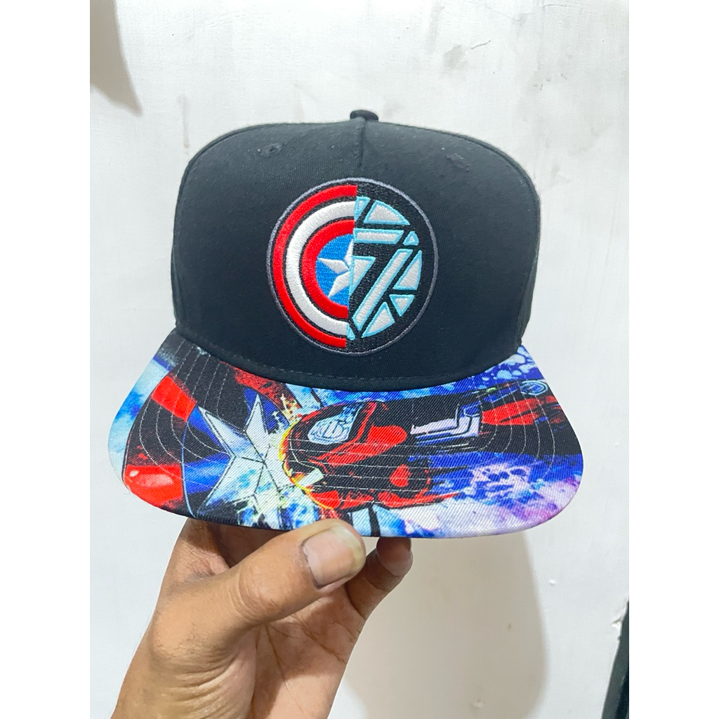 topi snapback Marvel captain Amerika original