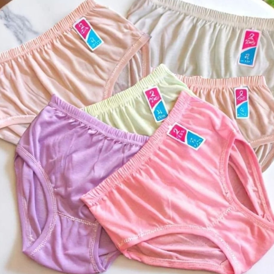 Alleyah cd 8 3 & 6 Pcs Celana Dalam Wanita Cd 2 ratu / 2 putri Polos Bahan Premium