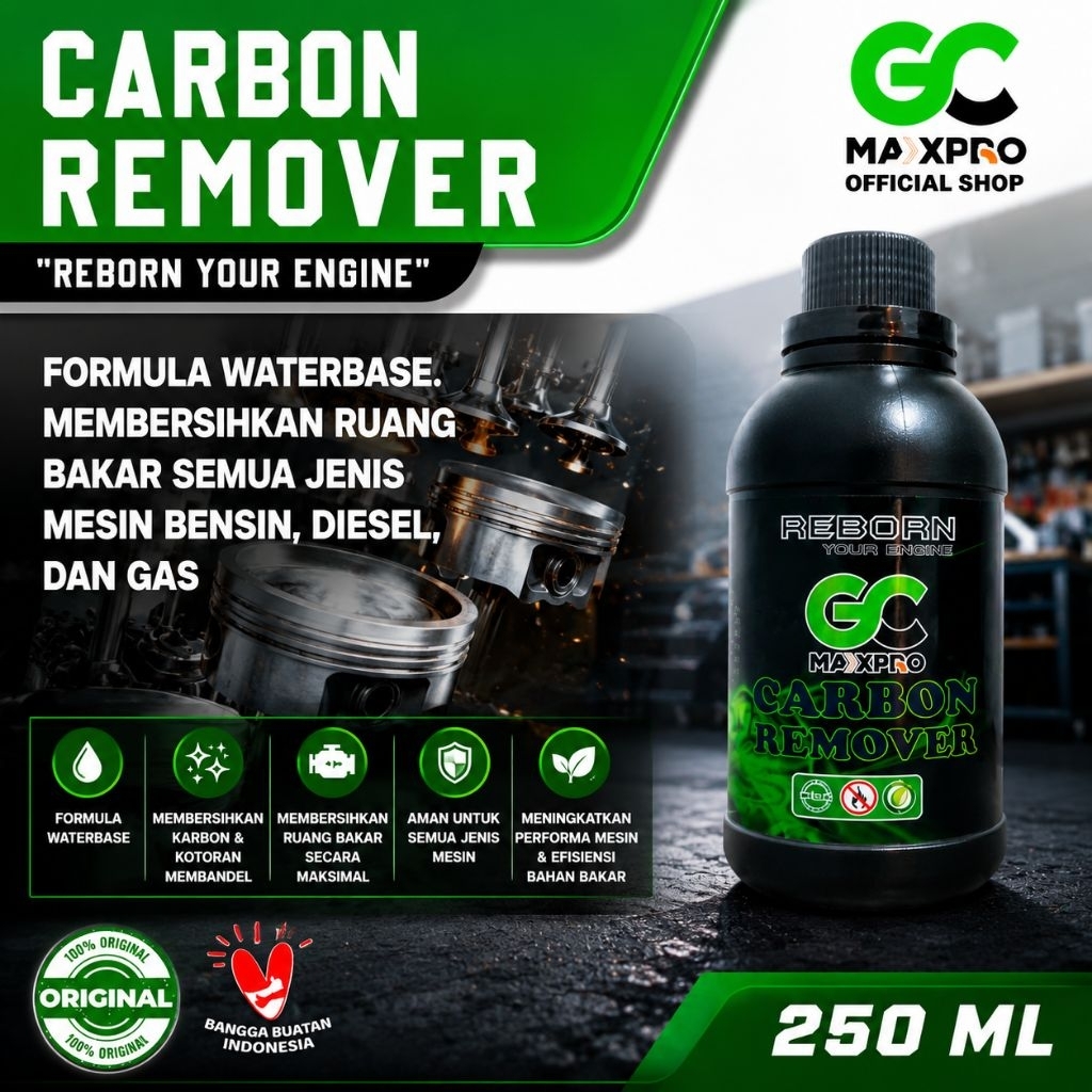 GC MAXPRO Cairan Gurah Carbon Cleaner,  Carbon Remover 250ml Original