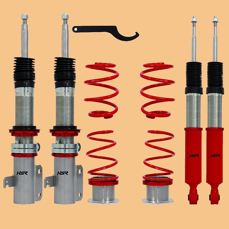 COILOVER HSR RED FRONT REAR TOYOTA AGYA OLD coilover hsr agya lama pnp
