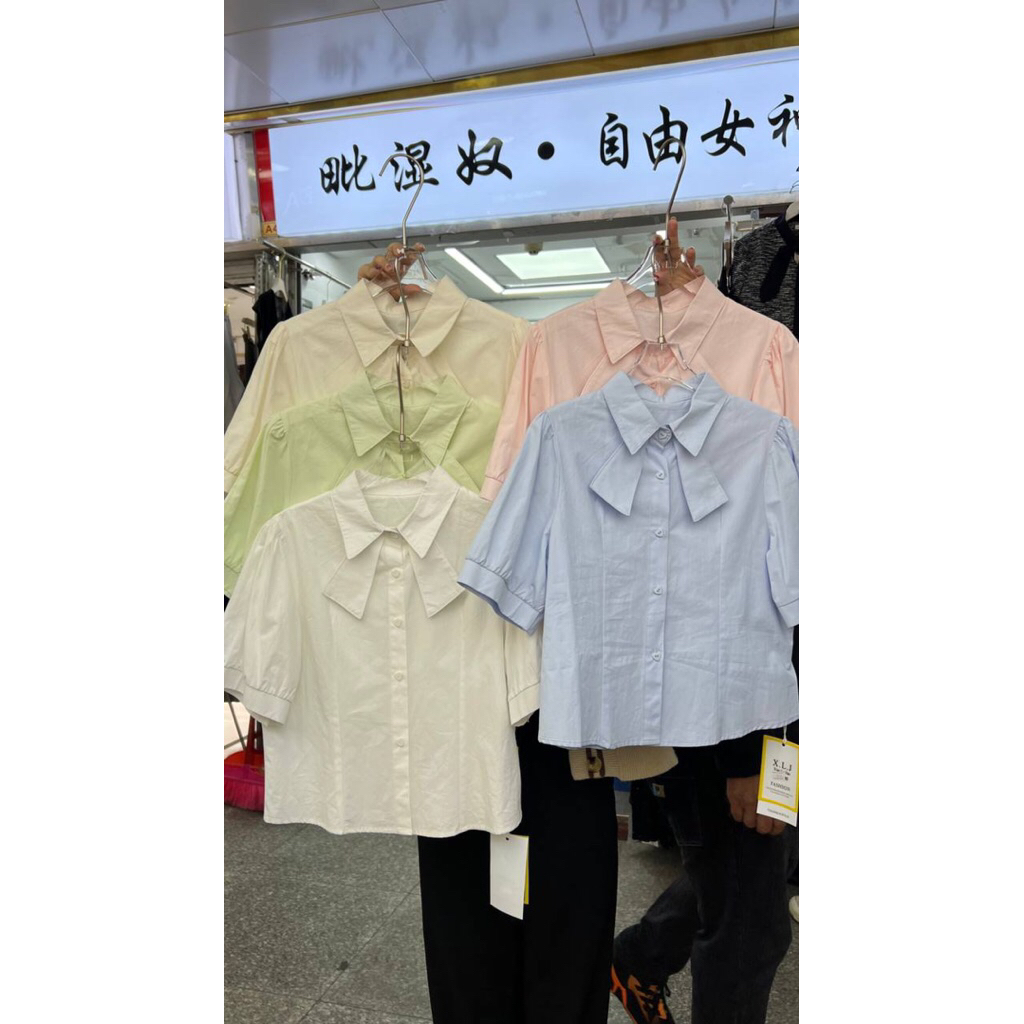 Kemeja collar unik kemeja unik Kemeja kerah pita