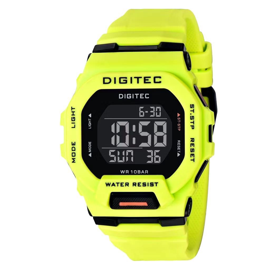 Digitec 5169T Jam Tangan Digital Merah untuk Pria dan Wanita Tahan Air WR 10BAR Original dengan Tamp