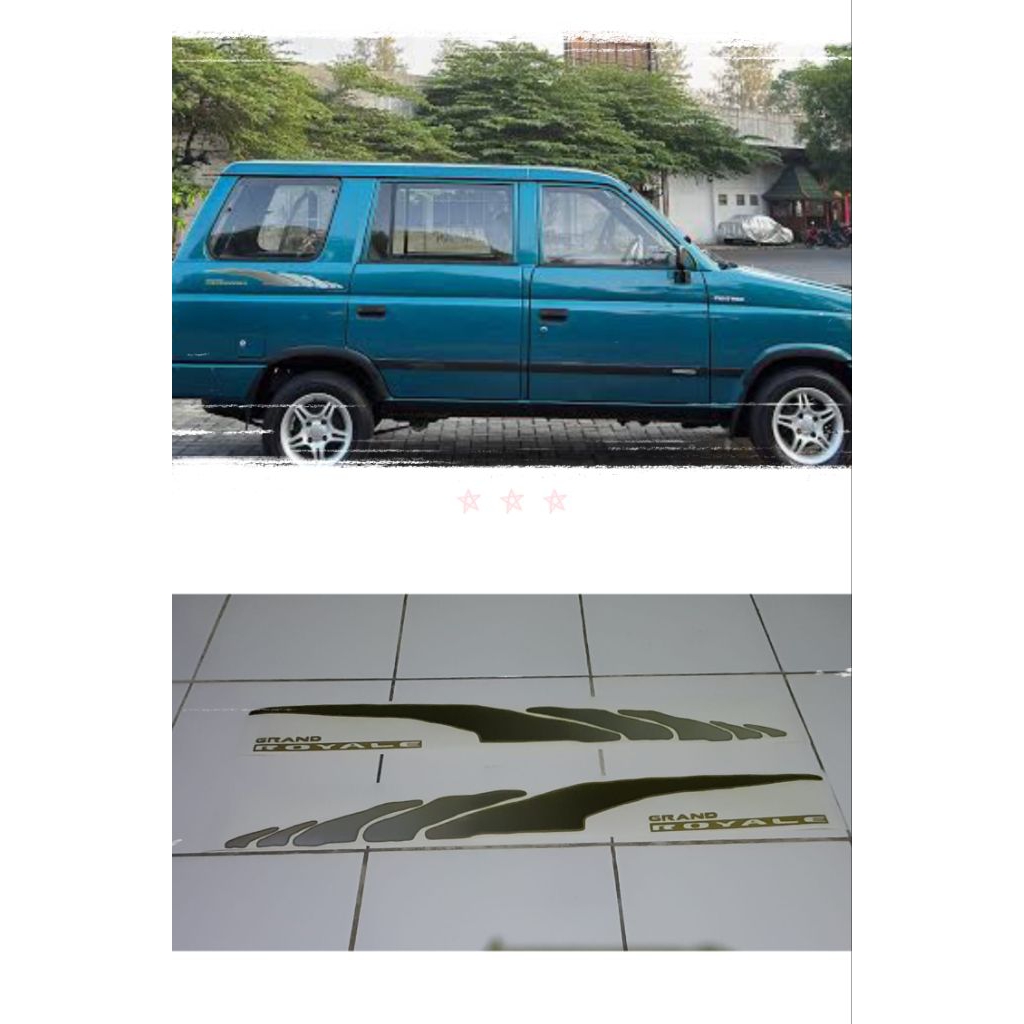 List body stiker Isuzu Panther Grand Royal 2.5 tahun 1990an / List body stiker Panther Grand Royal 2