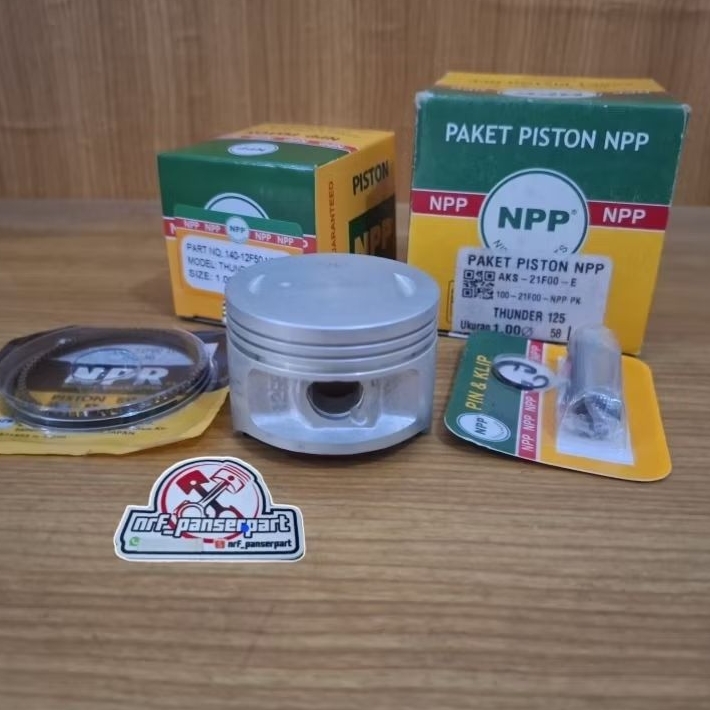 PISTON KIT THUNDER 125//SEHER SET RING SUZUKI THUNDER 125 STANDAR STD/25/50/75/100/125/150/175/200 (
