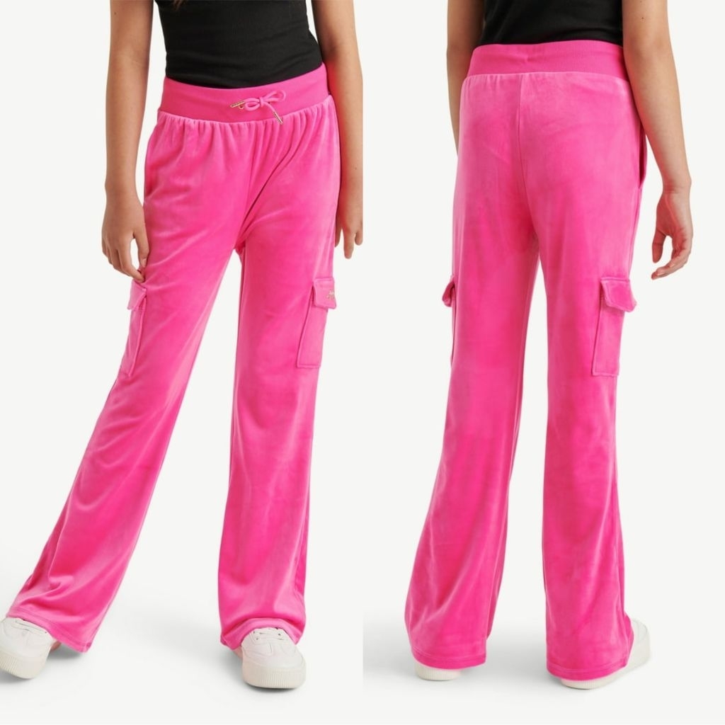 (Baca Deskripsi) Brand new untouched original authentic justice girls velour breakaway flare pants t
