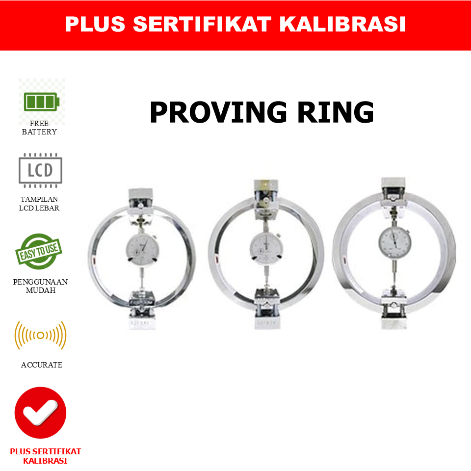 Proving Ring 1000 lbs 2000 lbs 6000 lbs 20000 lbs Cincin Penguji + sertifikat Kalibrasi