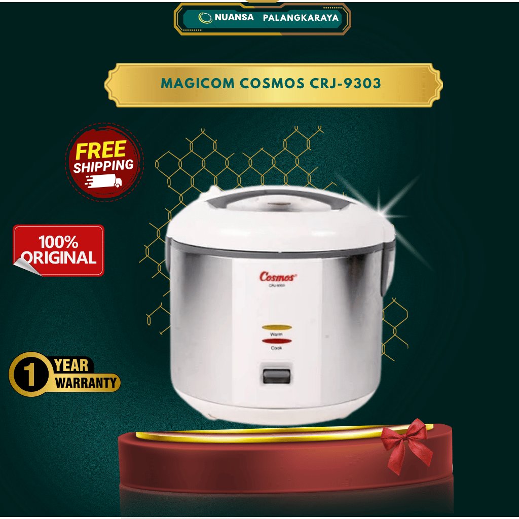 rice cooker cosmos CRJ-9303 / CRJ 9303 / RICE COOKER 3IN1 INNER STAINLESS 2 LT CRJ 9303 Penanak nasi