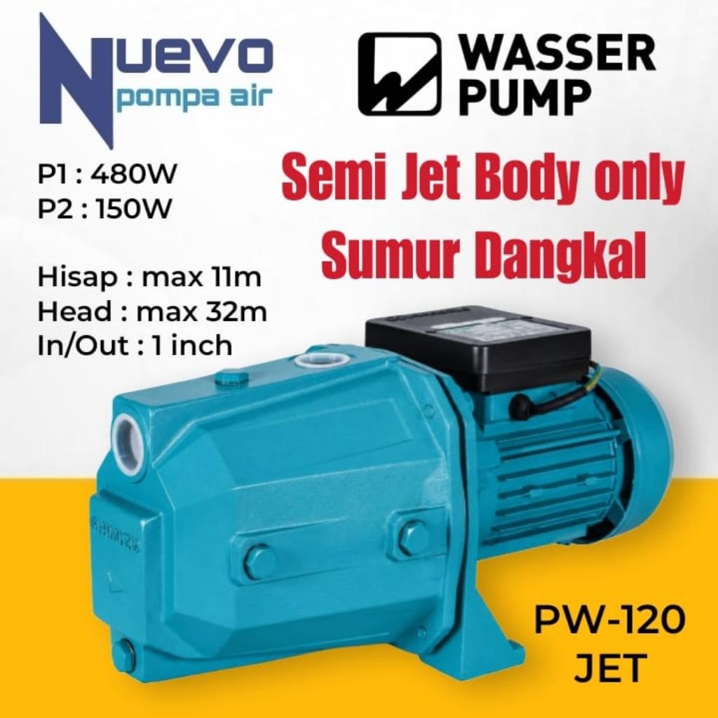 Pompa Air Semi Jet WASSER PW 120 JET Semi Jetpump