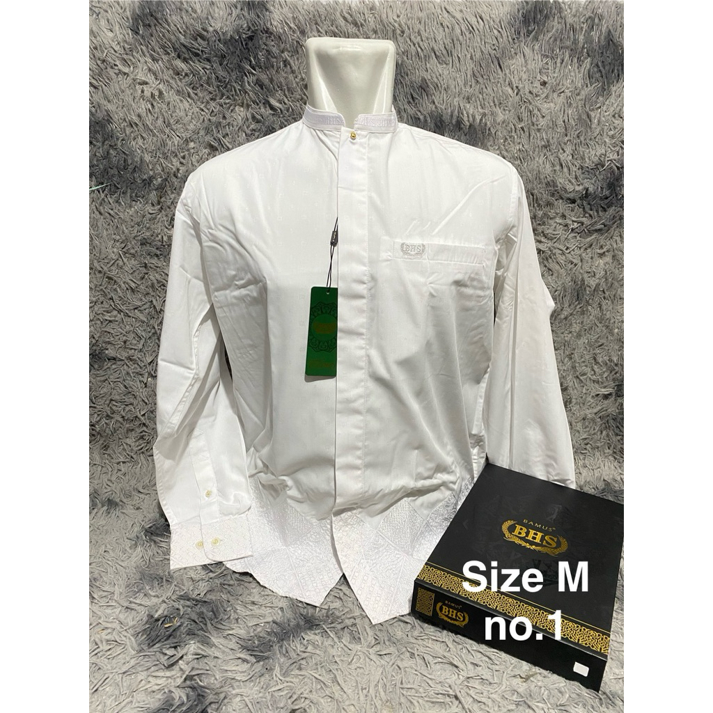 Baju Muslim Baju Koko BHS Original M-XXL Lengan Panjang Manset