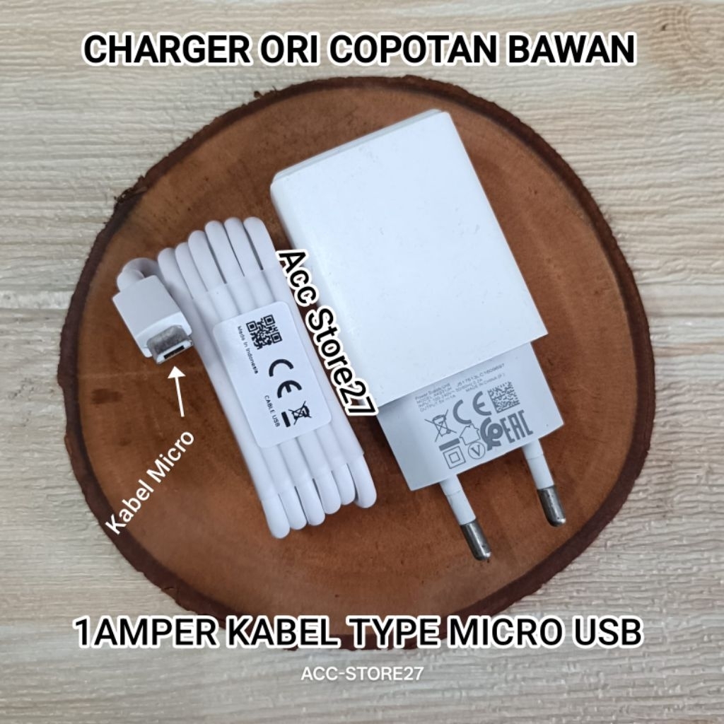 Charger ORI Copotan Opo 1Amper A12 A31 A3S A5S A7 A16e A16K A17 A17K A37 Type Micro Bawan Second