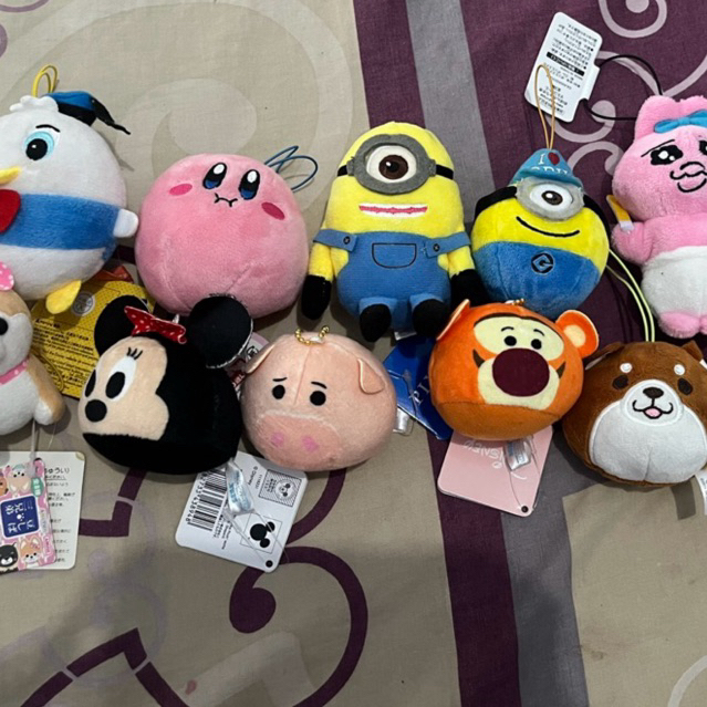 Keychain Ganci Lucu Gantungan Minions Mickey Donald Rascal Opanchu Donald Tiger Disneyn
