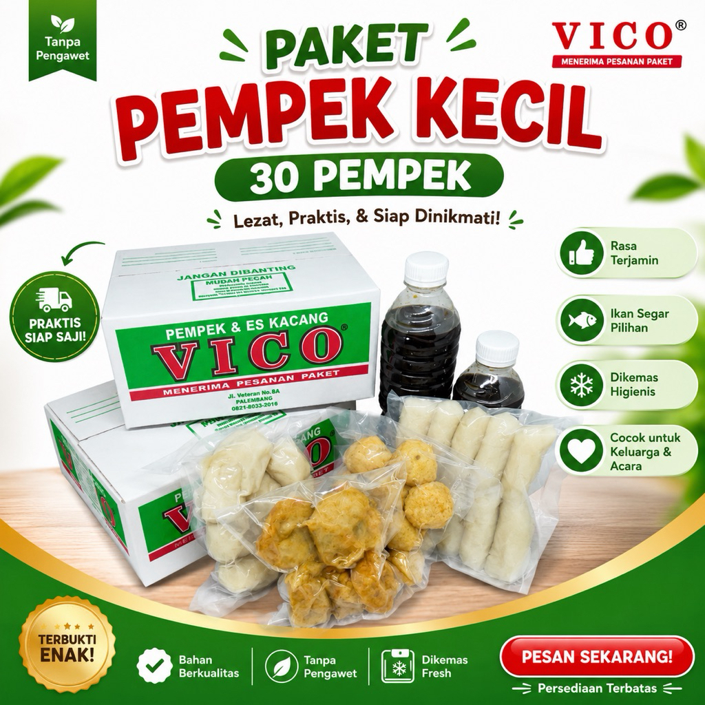 Paket Pempek Kecil 30 - Pempek Vico