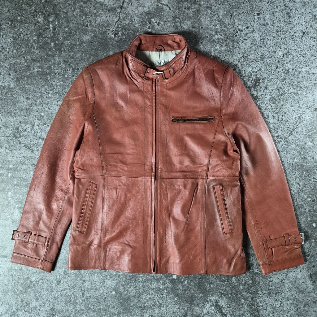 Balmain Paris Leather Jacket Vintage Authenic