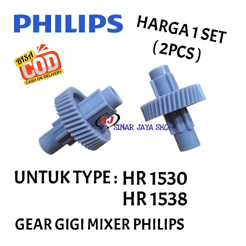 Gigi Mixer PHILIPS Hr 1530 Hr 1538 / Gear Gigi Mixer PHILIPS 1 SET ( 2PCS )
