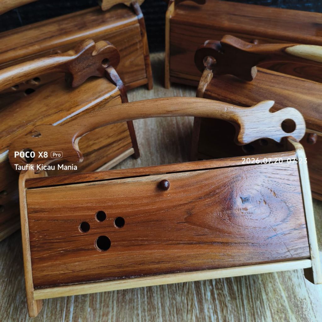 TERLARIS BAHAN KAYU JATI ASLI BERKUALITAS 1  RUANG BOX PIKAT BURUNG KUTILANG TRUCUKAN  KOTAK BURUNG 