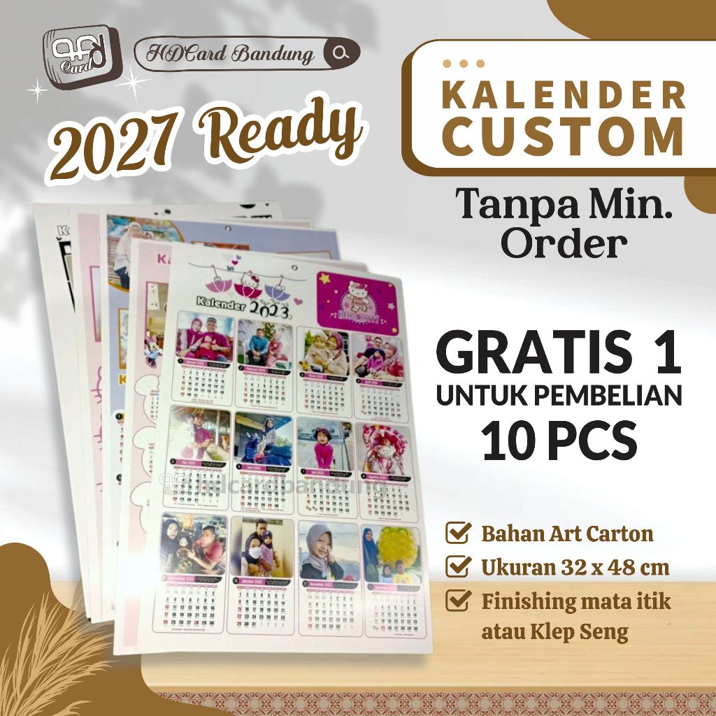Kalender Foto Kalender Custom Satuan