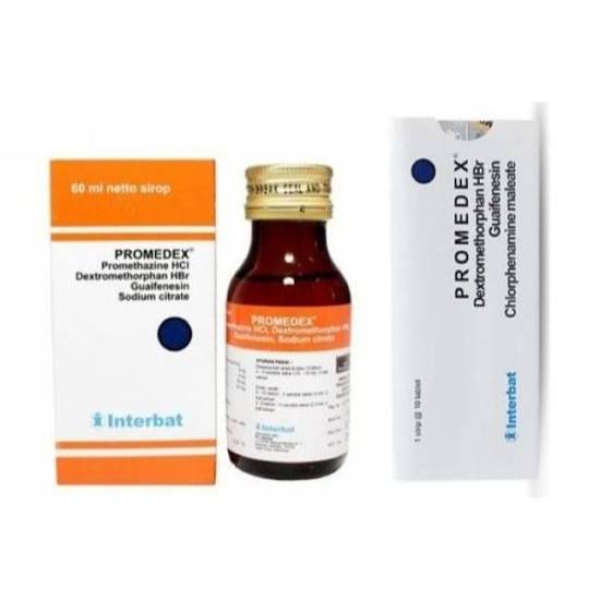 Promedex Sirup 60 ml dan Tablet per strip (obat batuk disertai gatal)