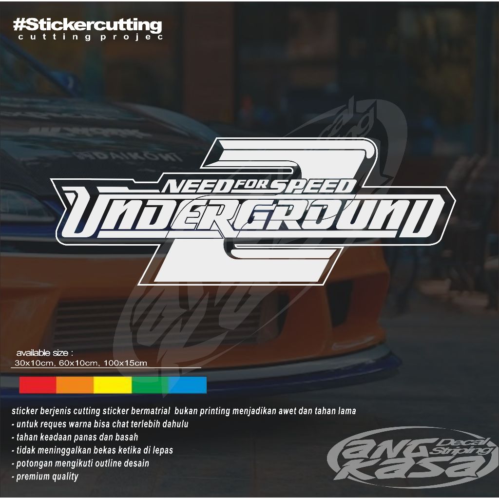 stiker kaca mobil sticker cutting NFS UNDERGROUND, stiker keren kaca stiker kaca mobil keren