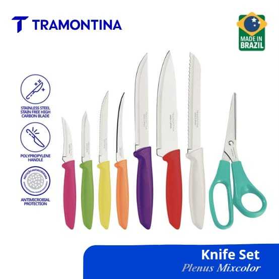 Pisau Set 8pcs Tramontina Plenus Knife Set 23498917