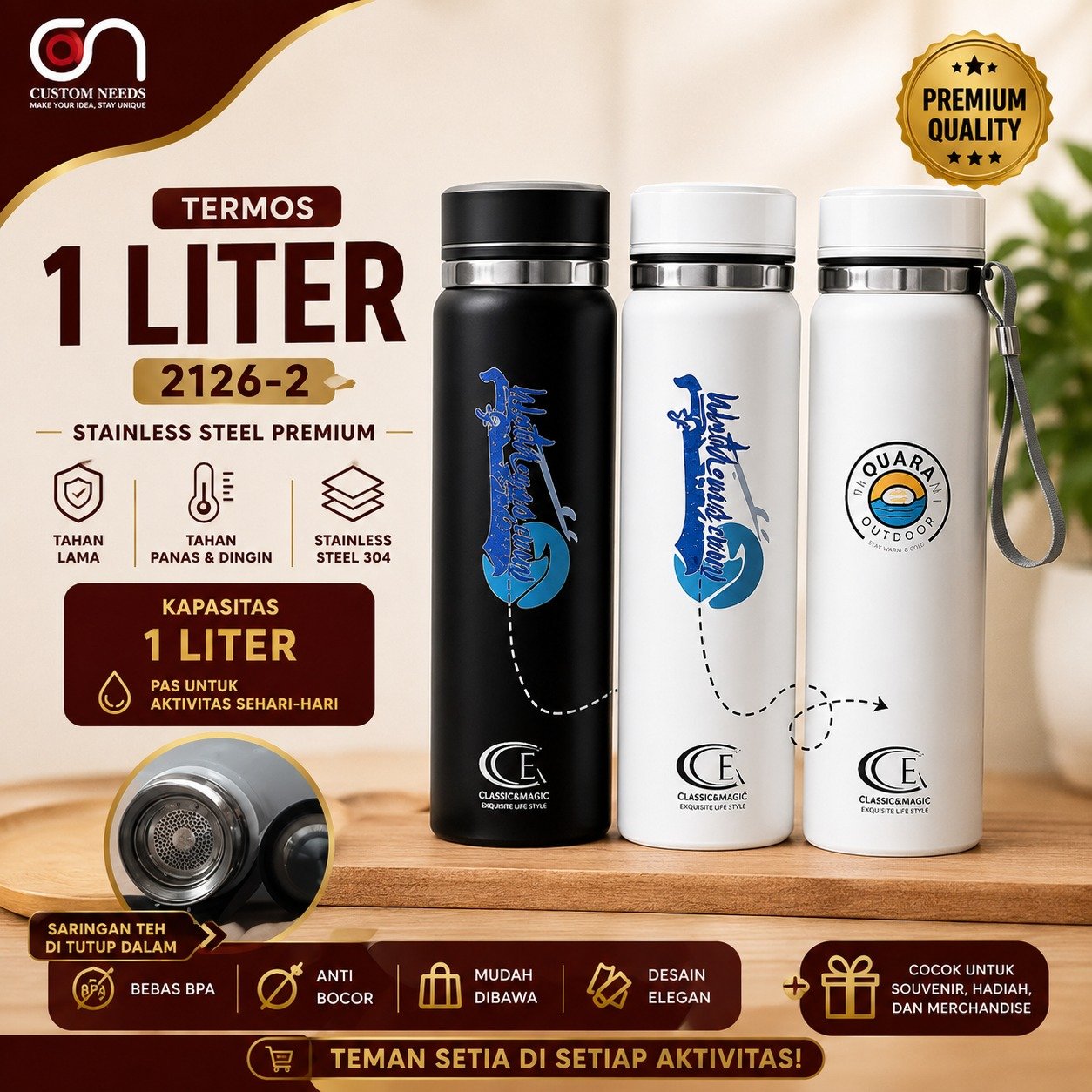 BOTOL TERMOS CUSTOM TUMBLER 1000 ML TUMBLER CUSTOM PRINT UV TUMBLER CUSTOM GRAFIR TERMOS 1 LITER 212