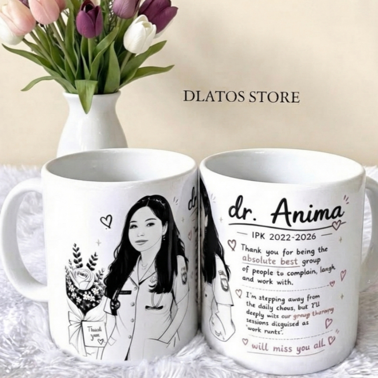 Mug Keramik Custom SABLON Satuan - Souvenir Wedding, Nikahan, Wisuda, dan Ultah