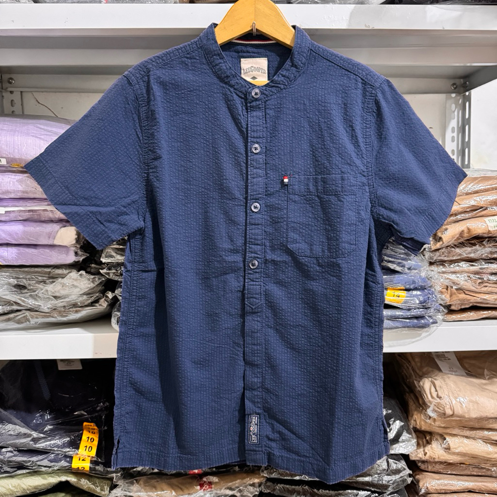 Lee Cooper Kids Kemeja Kerah Koko Lengan Pendek Anak Laki-laki Navy
