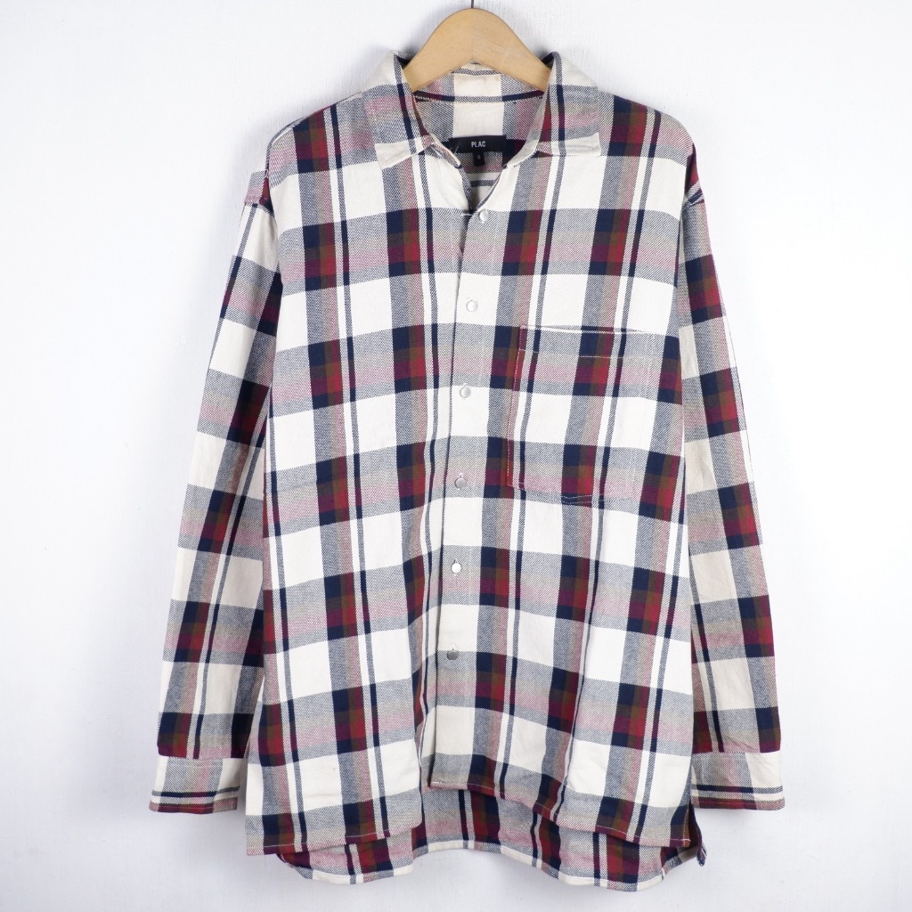 KEMEJA PLAC OUTER OVERSIZE SHIRT JACKET FL151 SIZE S FIT L