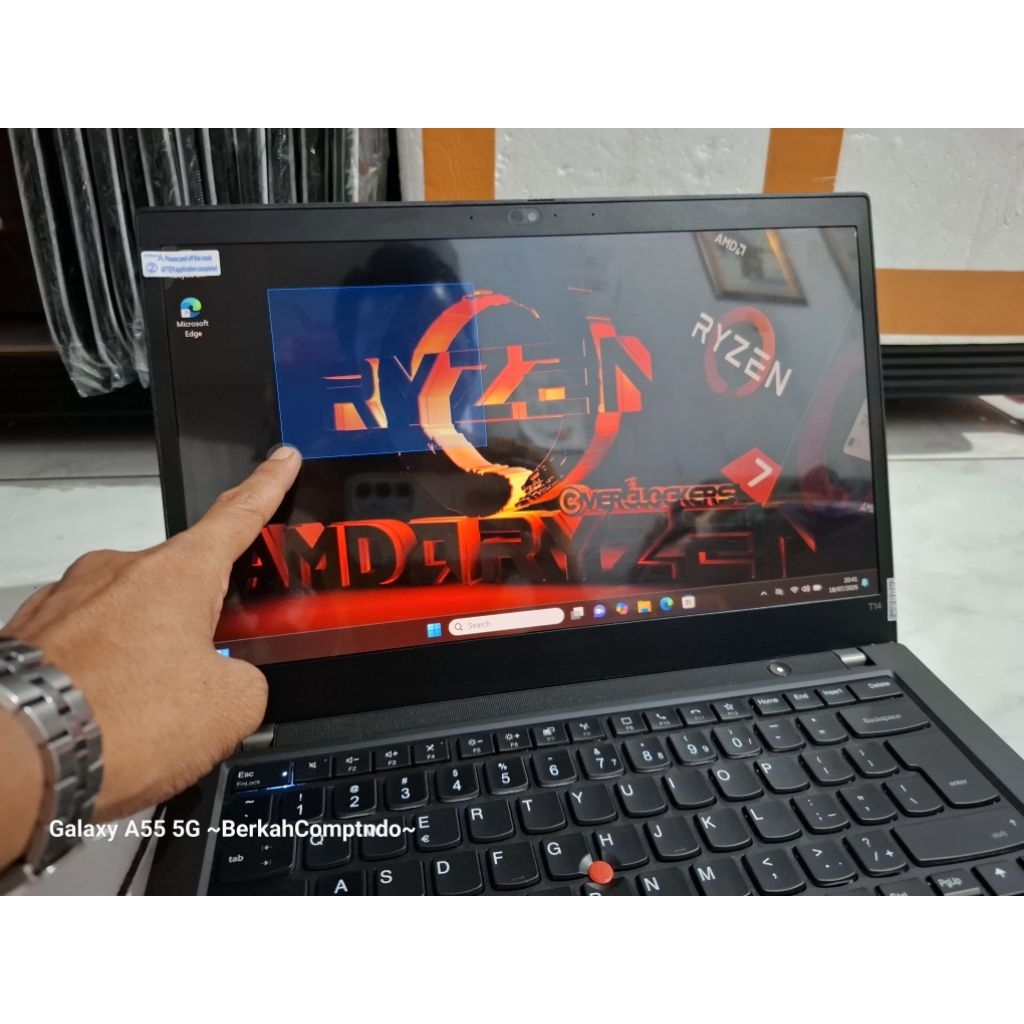 LAPTOP LENOVO THINKPAD T14 Gen 2 Ryzen 7 Pro Touchscreen