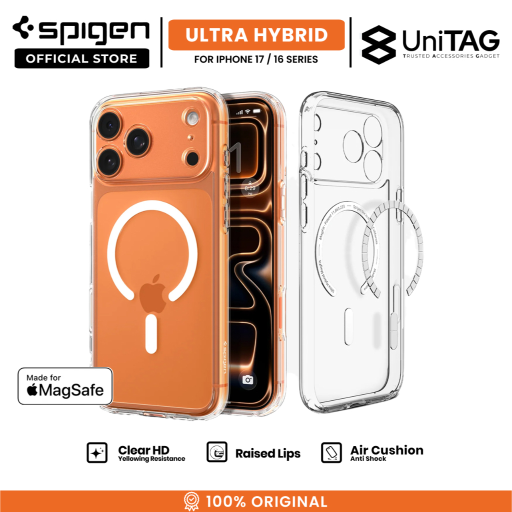 SPIGEN Case for iPhone 17 16 Pro Max Plus Air Ultra Hybrid MagFit Magsafe Clear Matte Slim Anti Crac
