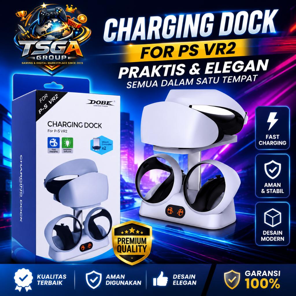Dobe Charging Stand PS5 VR 2 Charger PSVR Casan Stand PS VR2 Dock Docking VR2 PSVR2 PS VR 2 Original