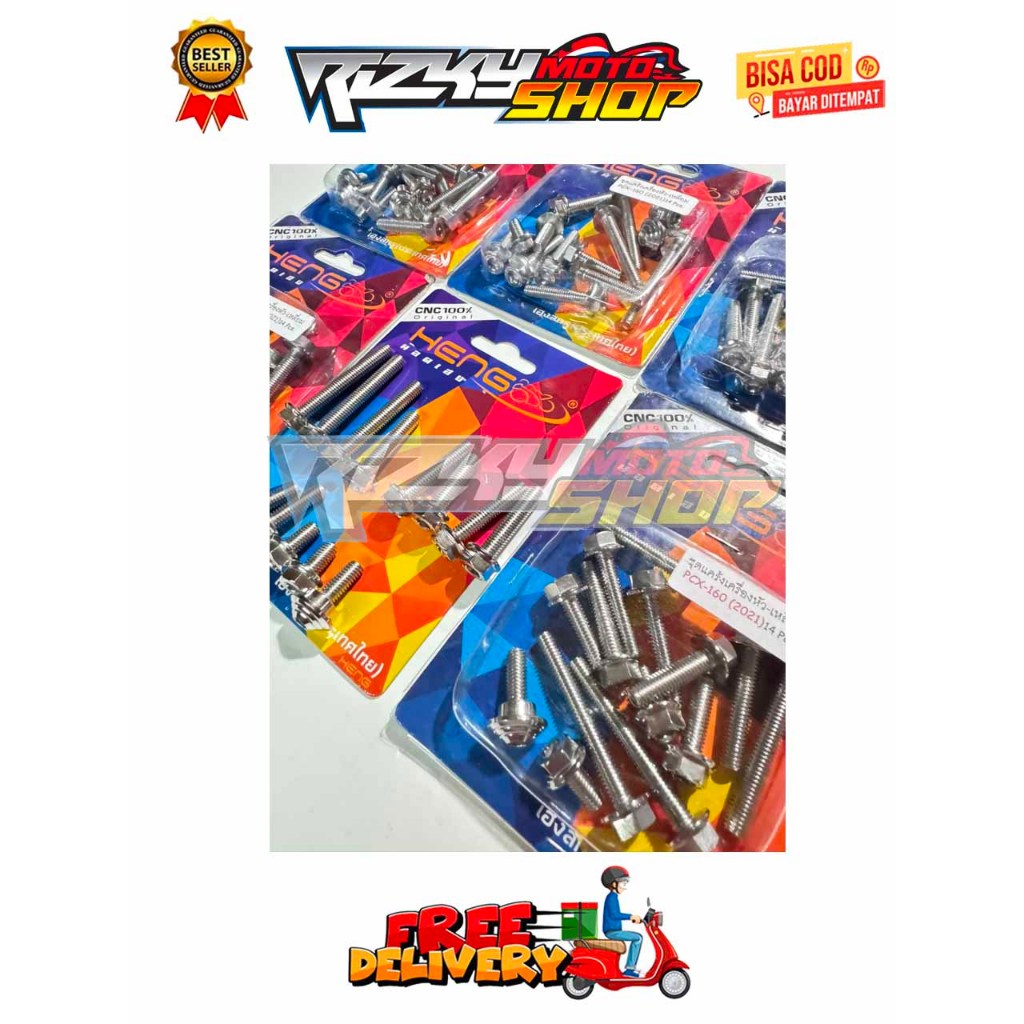 BAUT BAK CVT 1 SET ( 13 BAUT ) PCX 160 STYLO ADV VARIO 160 NEW ABS CBS TAHUN 2020 - 2025 AIRDUCK COV