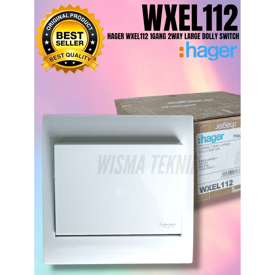 Saklar listrik 1 gang 2 way WXEL112 Hager