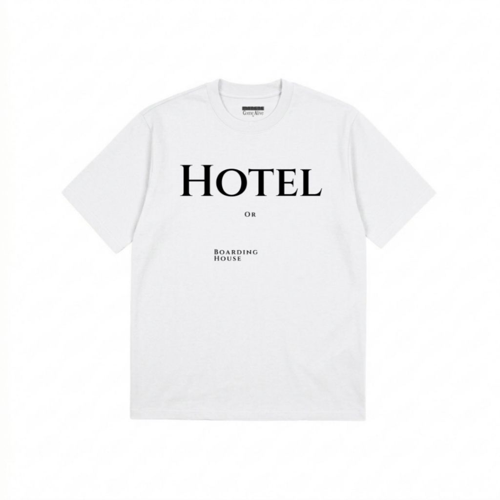 MENENE T-SHIRT KAOS HOTEL OR BOARDINGHOUSE